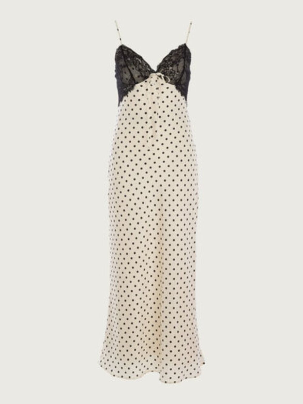 ISO Thirty/Thirty Satin & Lace Polka Dot Dress